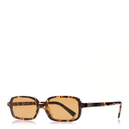 Miu Miu Acetate Rectangle Regard Sunglasses SMU11Z Camel Beige 1 of 8