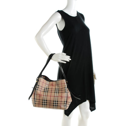Burberry Haymarket Check Small Canterbury Tote Black 2 of 7
