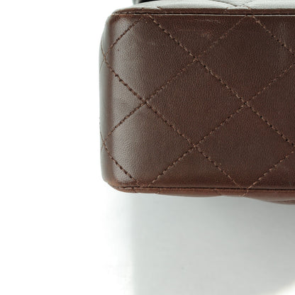 Chanel Lambskin Quilted Medium Double Flap Brown 11 of 12