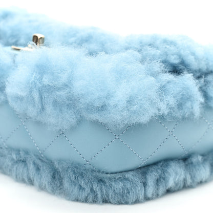 Chanel Shearling Lambskin Quilted Flap Blue 10 of 10