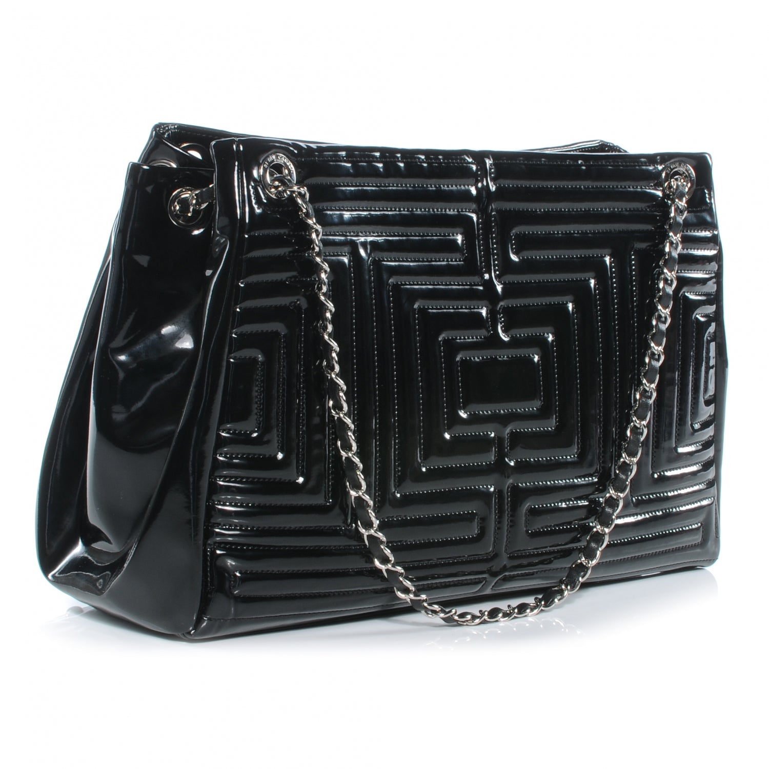 Chanel Vinyl Coco Ming Tote Black 3 of 7
