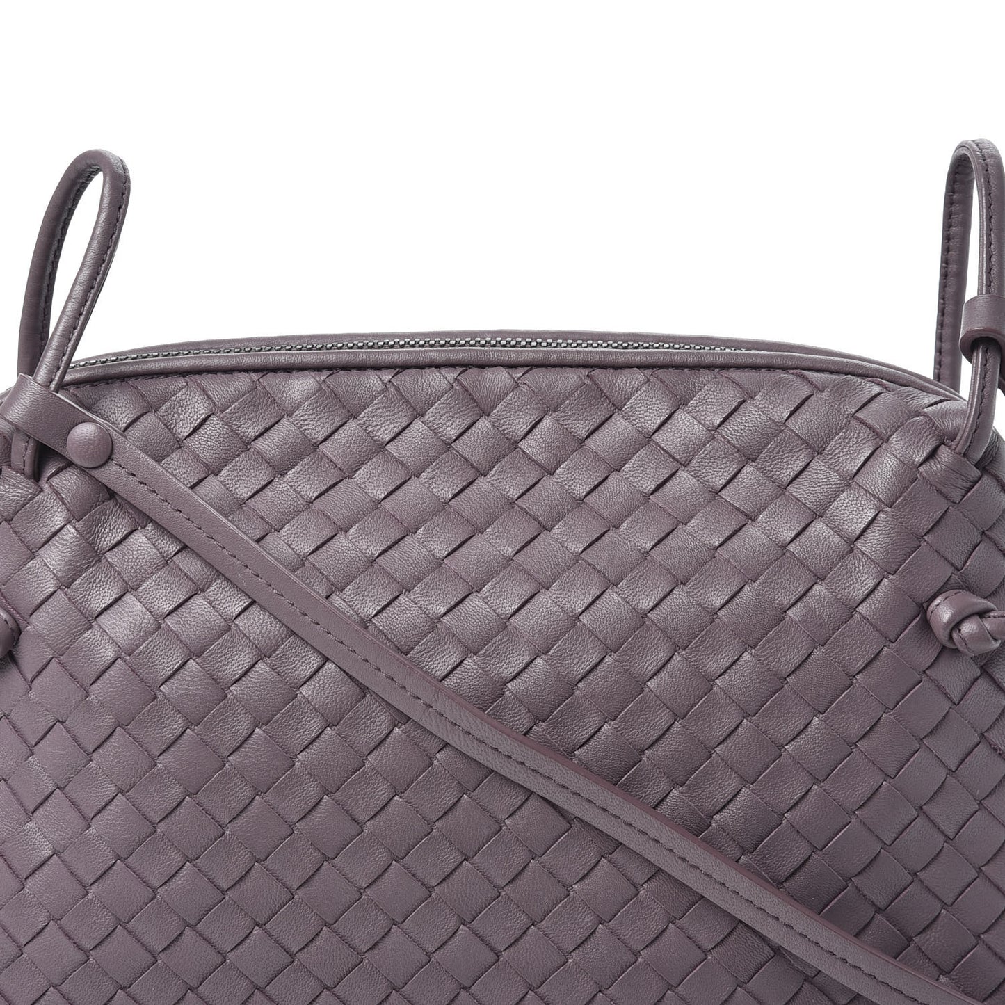 Nappa Intrecciato Nodini Crossbody Messenger Violet
