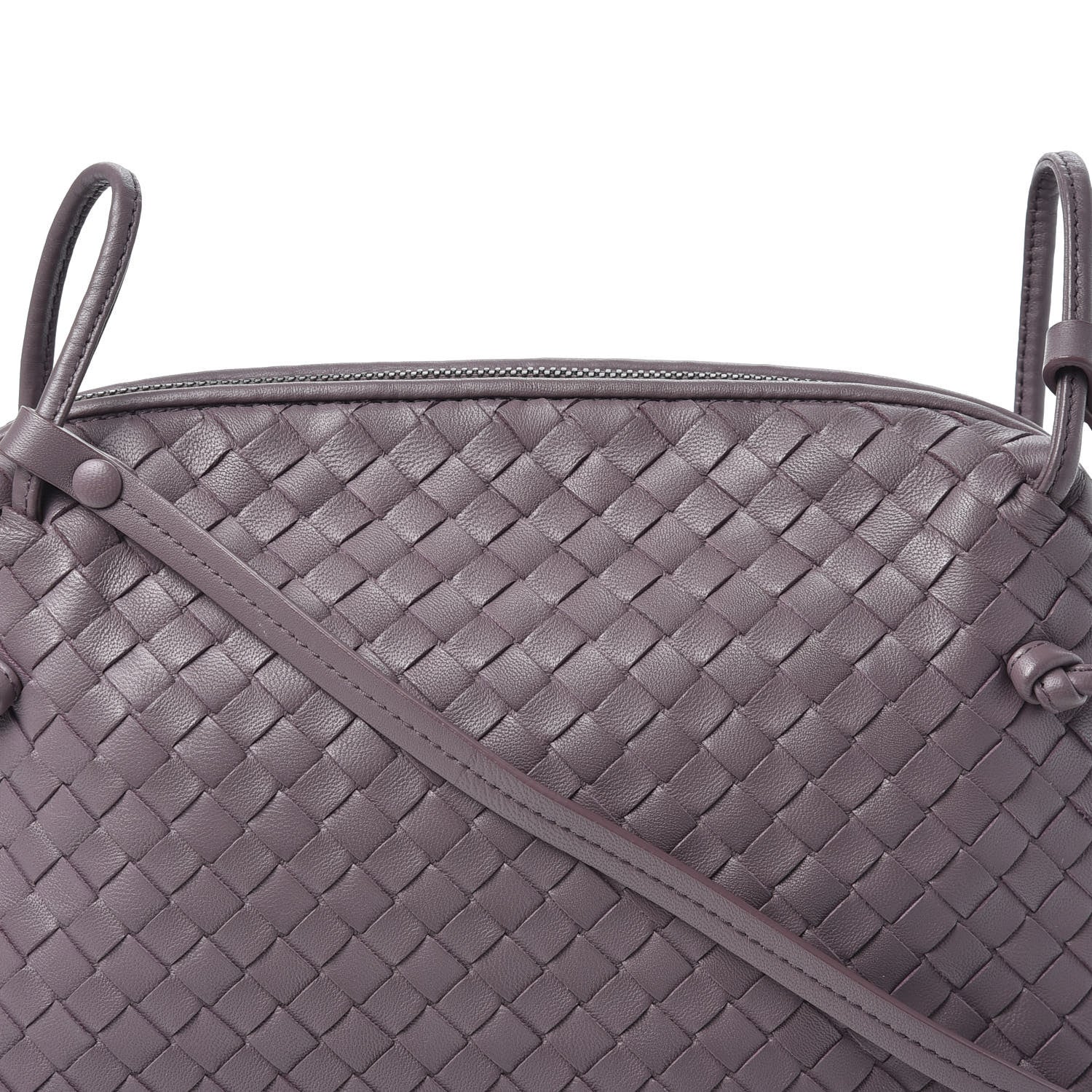 Bottega Veneta Nappa Intrecciato Nodini Crossbody Messenger Violet 8 of 8