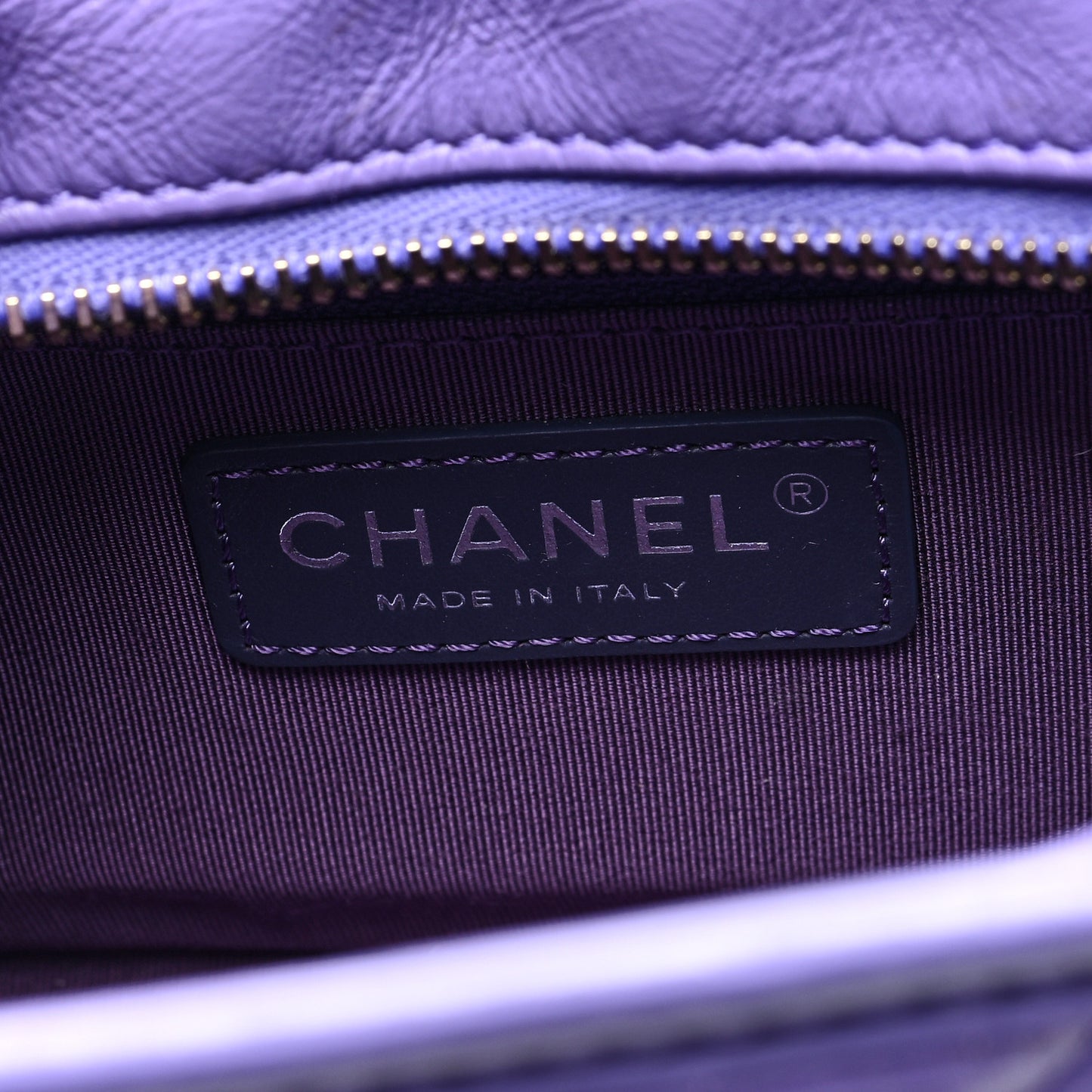 Aged Calfskin Quilted Small Gabrielle Hobo Purple