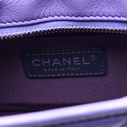 Chanel Aged Calfskin Quilted Small Gabrielle Hobo Purple 6 of 10