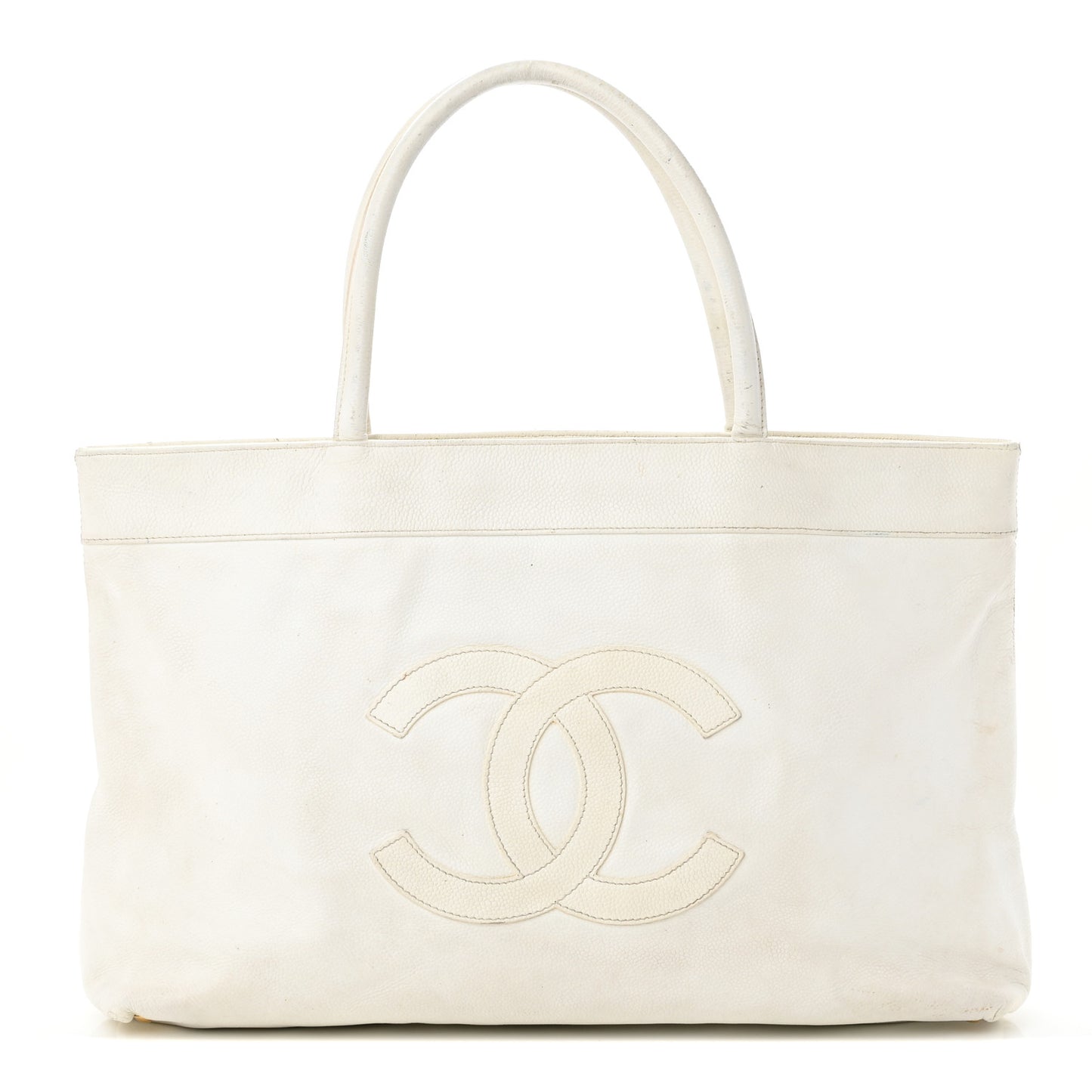 Caviar CC Timeless Tote White