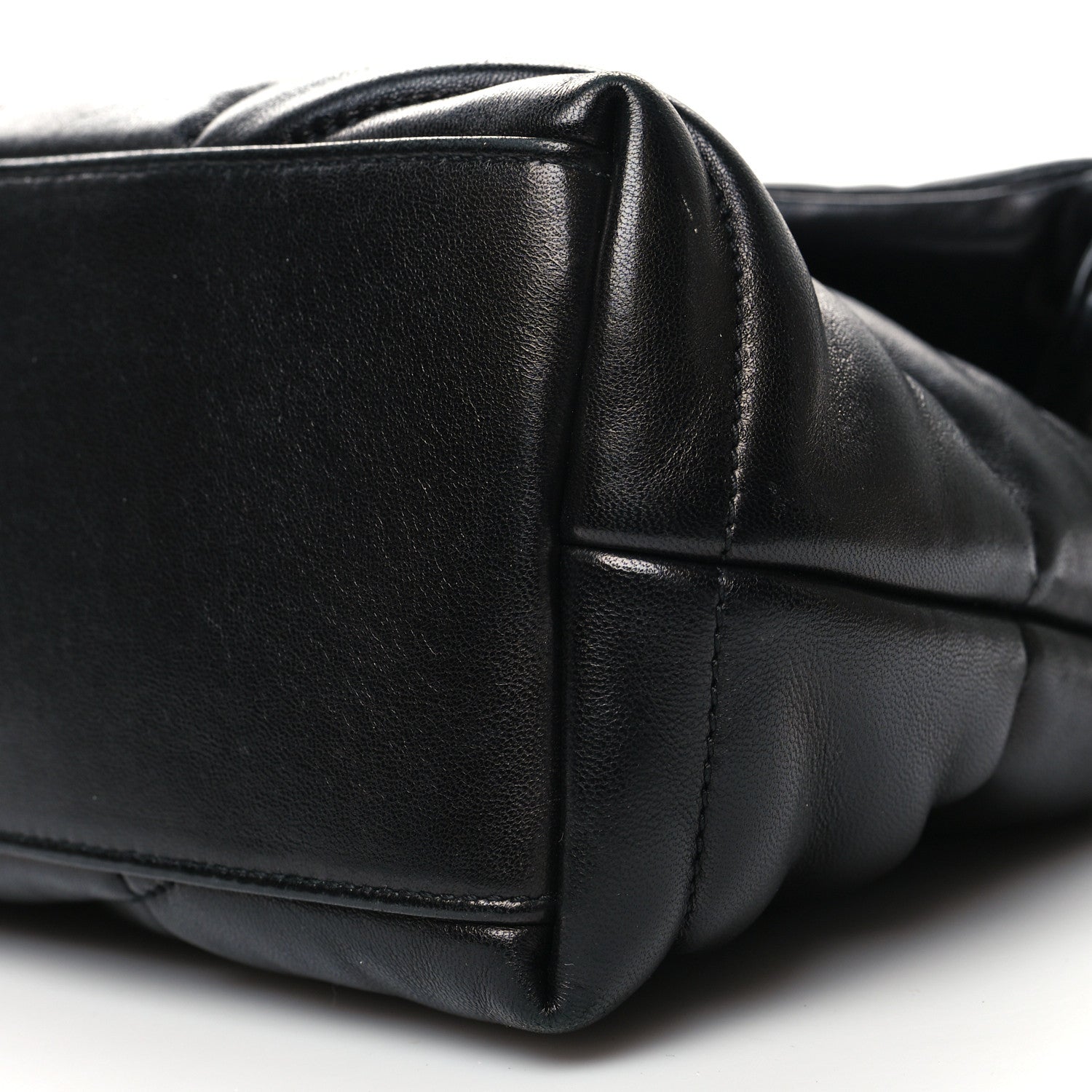 Saint Laurent Lambskin Quilted Small Loulou Puffer Monogram Chain Satchel Black 10 of 11