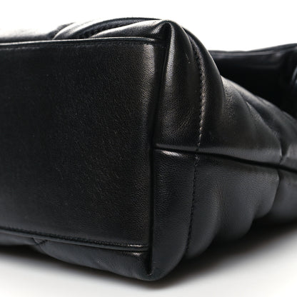 Saint Laurent Lambskin Quilted Small Loulou Puffer Monogram Chain Satchel Black 10 of 11