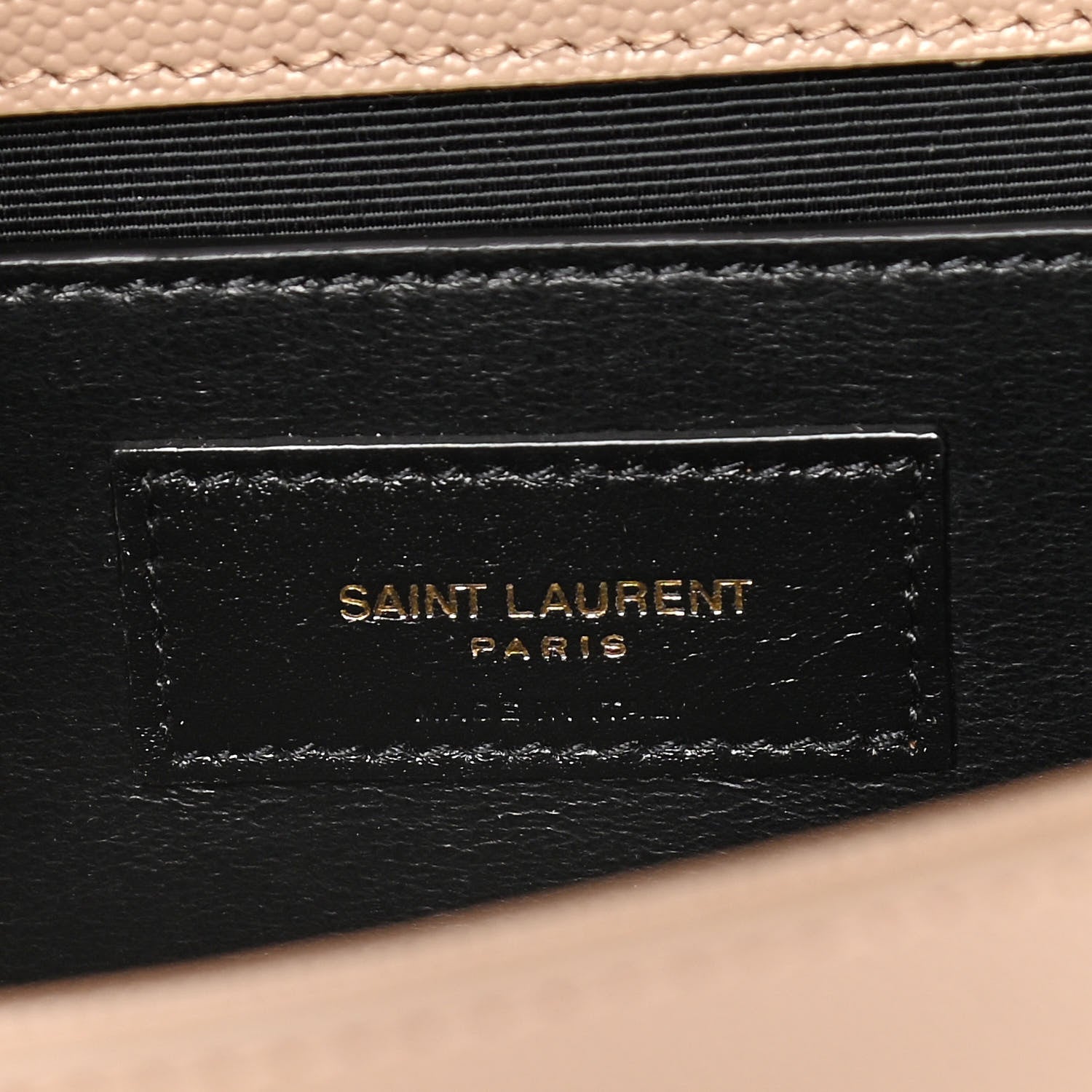 Saint Laurent Grain De Poudre Medium Monogram Kate Satchel Dark Beige 6 of 10