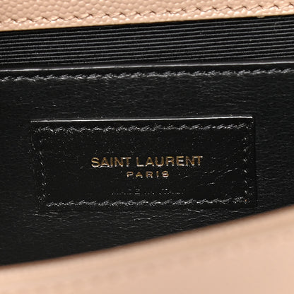 Saint Laurent Grain De Poudre Medium Monogram Kate Satchel Dark Beige 6 of 10