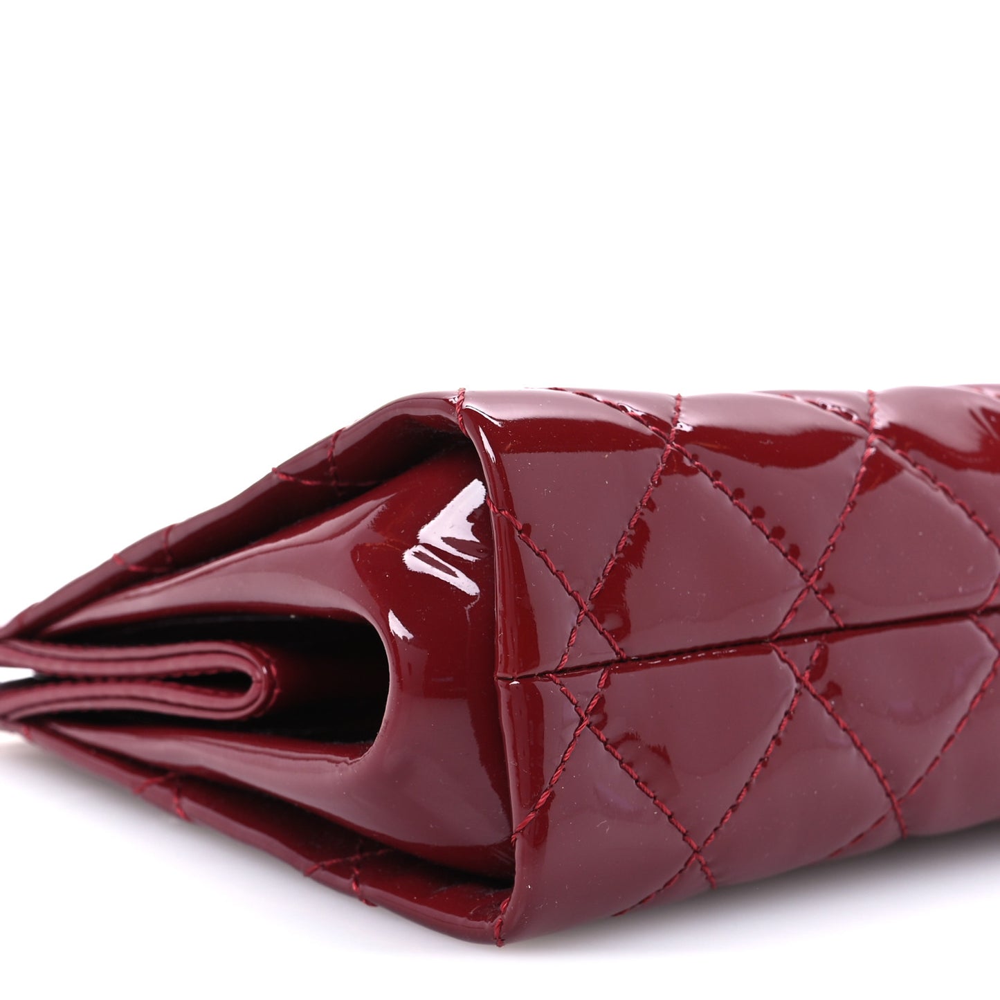Patent CC Quilted Timeless Clutch Red