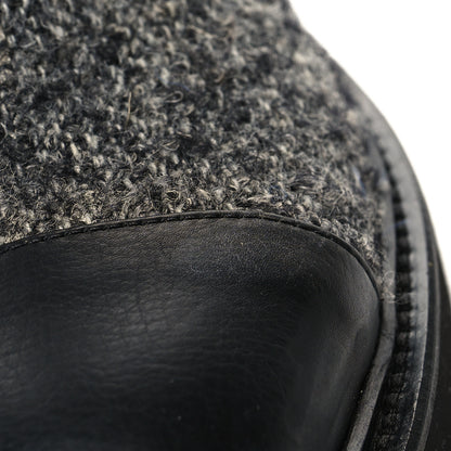 Chanel Wool Tweed CC Cap Toe Ankle Boots 36 Black Grey 11 of 11