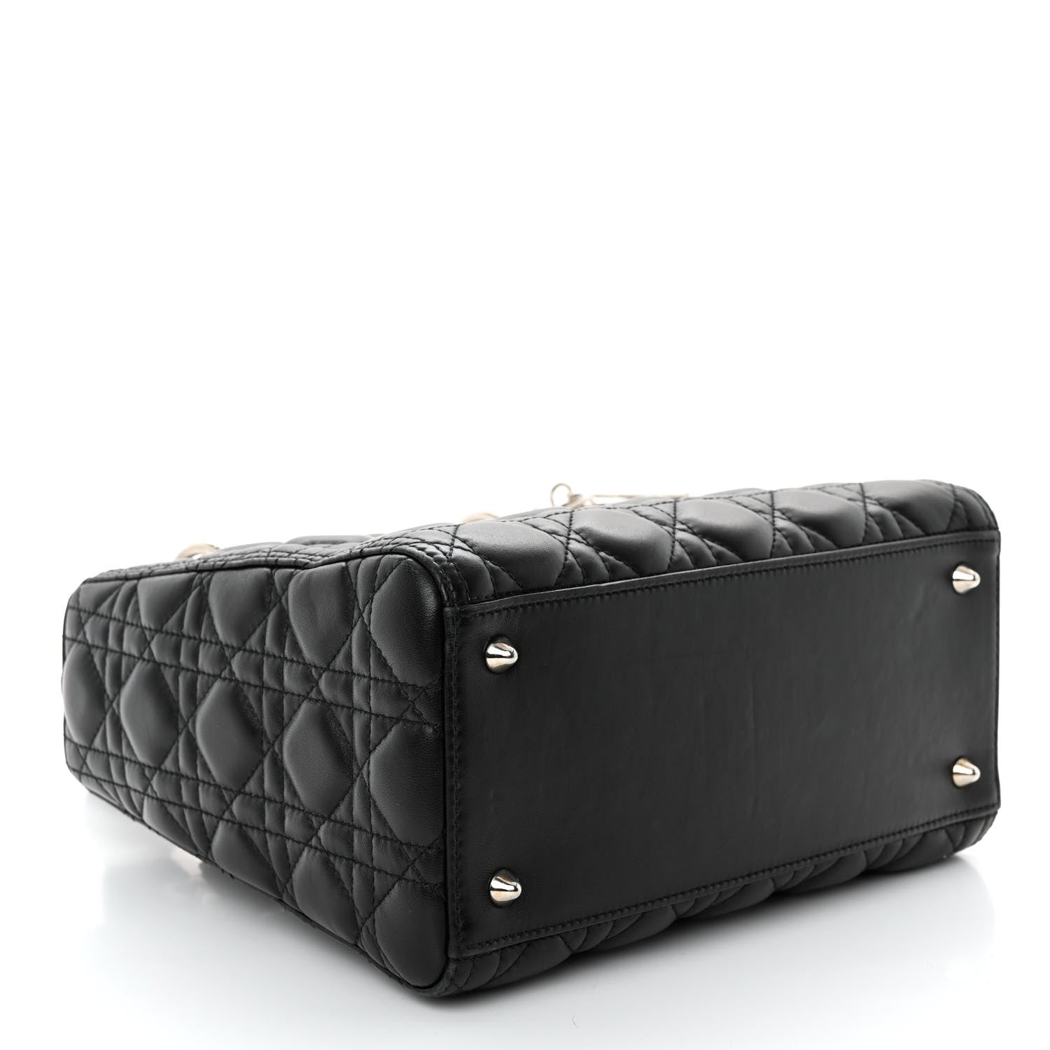 Christian Dior Lambskin Cannage Medium Lady Dior Black 4 of 9