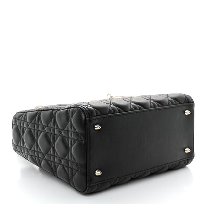 Christian Dior Lambskin Cannage Medium Lady Dior Black 4 of 9