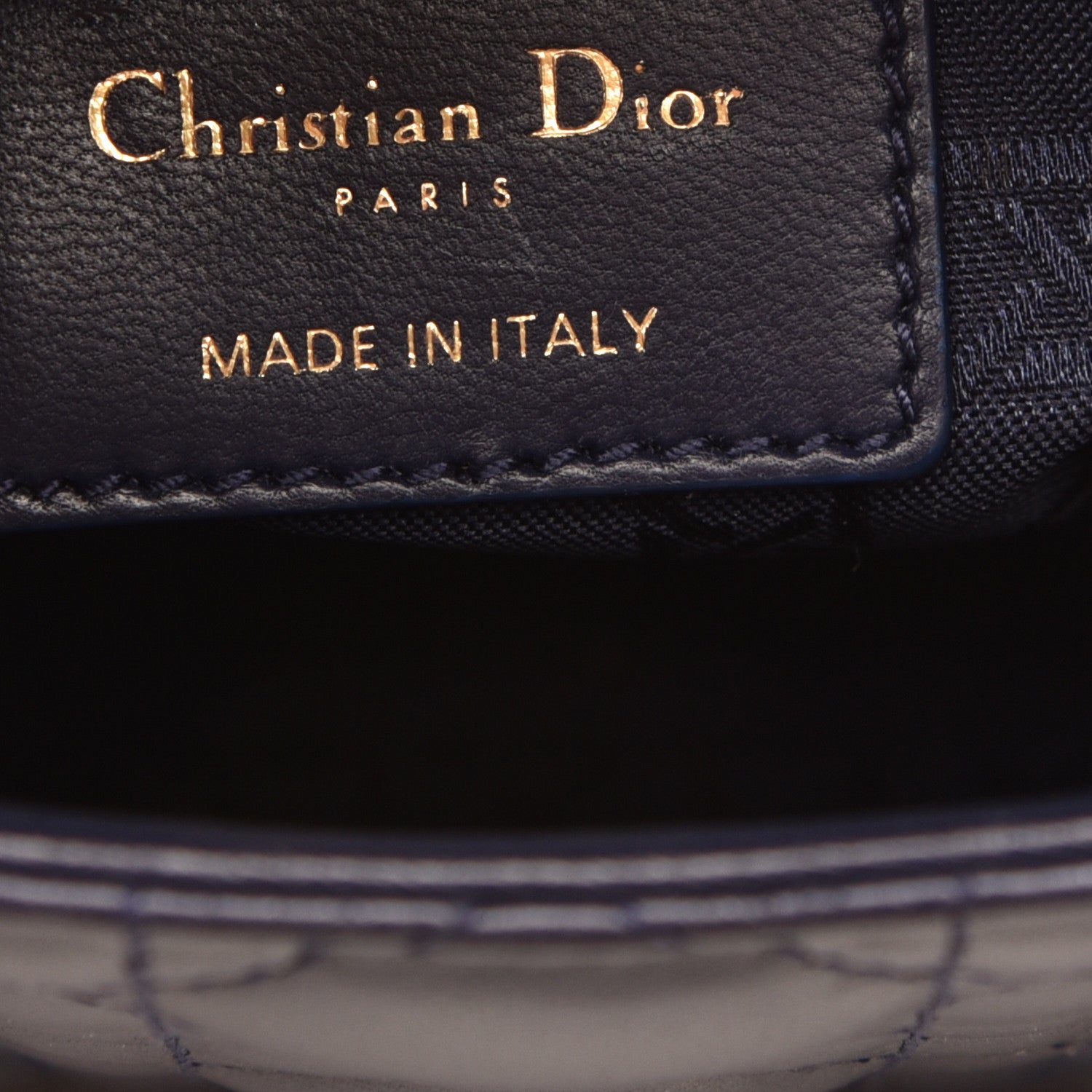 Christian Dior Lambskin Cannage Small Lucky Badges My Lady Dior Navy 6 of 8