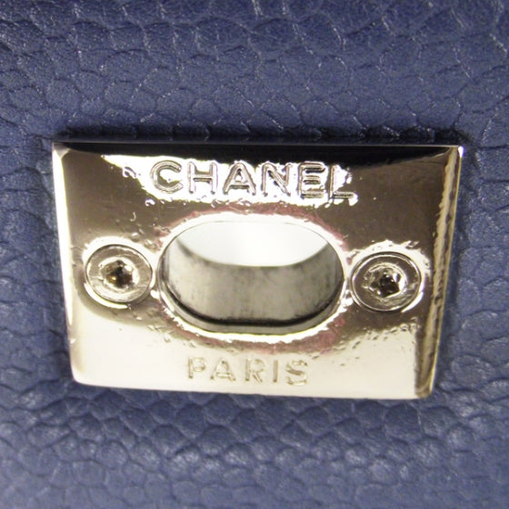 Chanel Caviar Jumbo Flap Blue 11 of 12