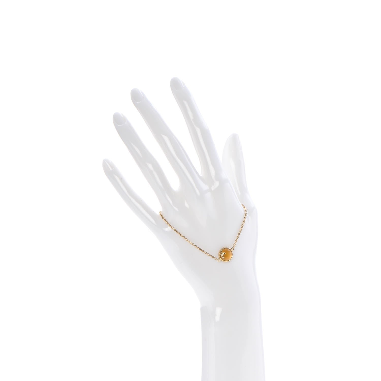 Tiffany 18K Yellow Gold Citrine Paloma Picasso Olive Leaf Bracelet 2 of 5
