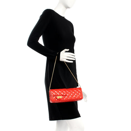 Chanel Patent Quilted Reissue Flap Clutch Red 2 of 8