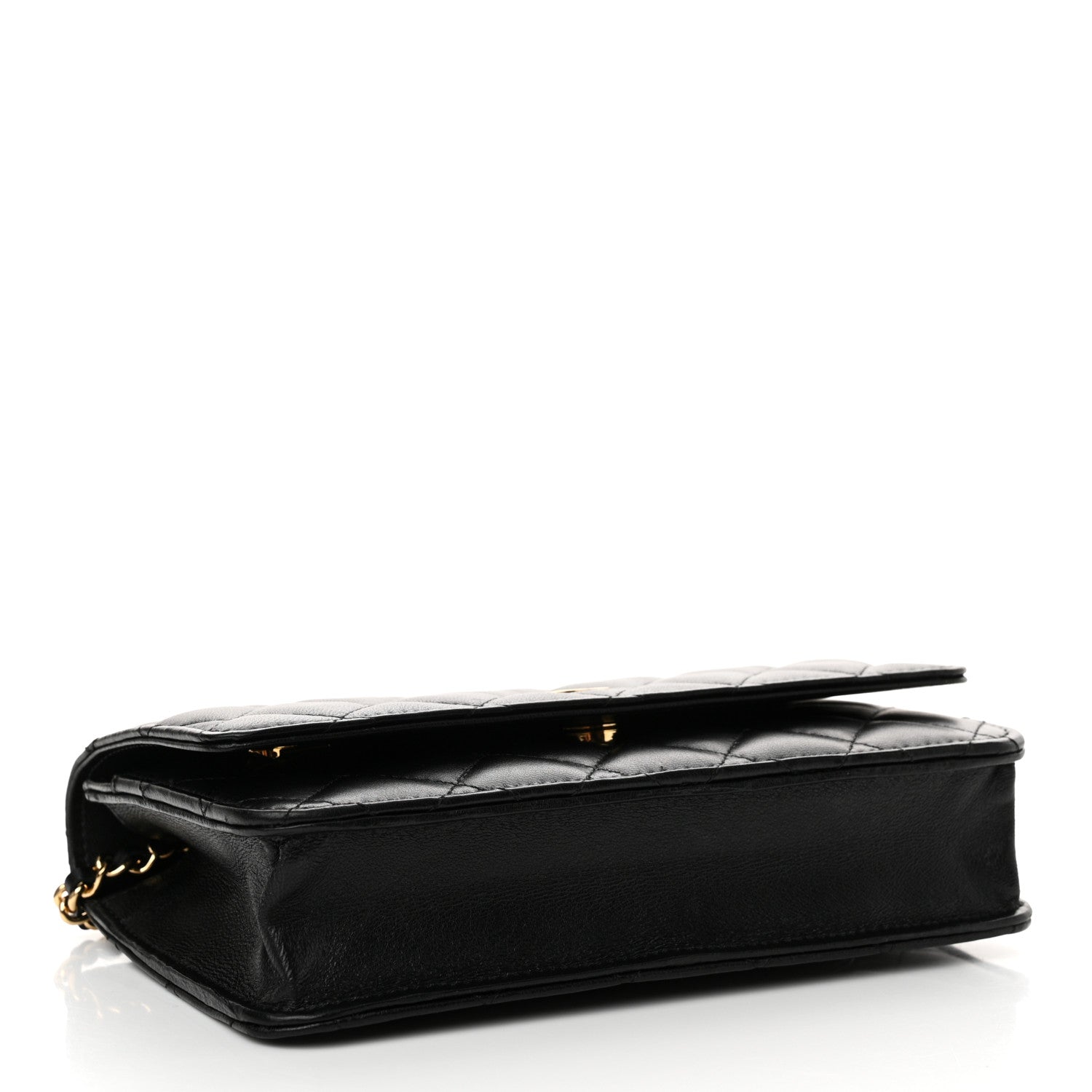 Chanel Lambskin Quilted Wallet On Chain WOC Black 4 of 14