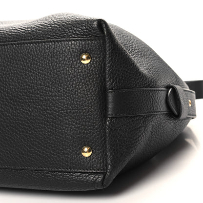 Salvatore Ferragamo Grained Calfskin Carla Bucket Bag Black 9 of 9