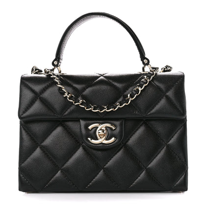 Chanel Caviar Quilted Mini Retro Twist Top Handle Flap Black 1 of 12