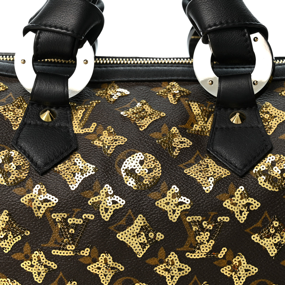 Louis Vuitton Monogram Sequins Eclipse Speedy 28 Gold 8 of 10