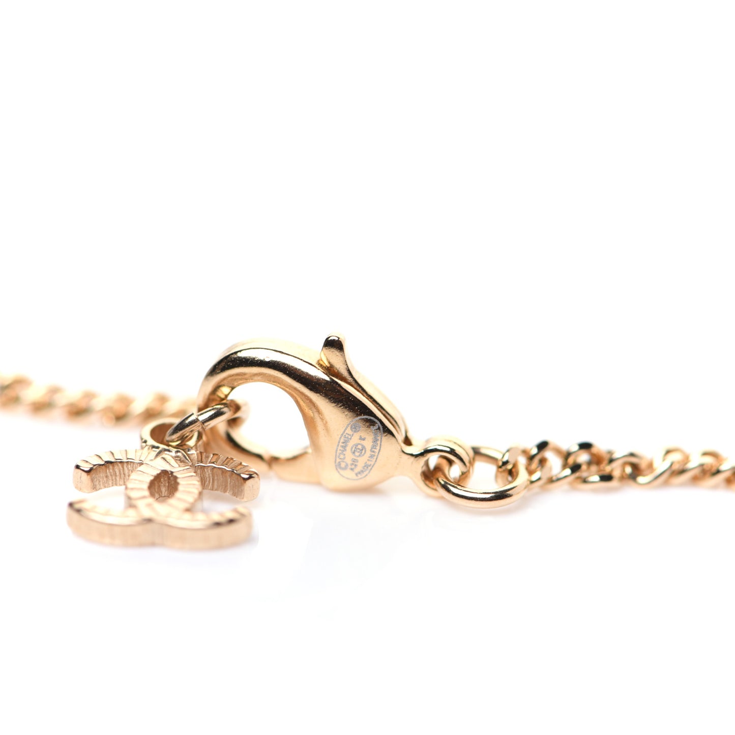 Crystal Over The Rainbow CC Pendant Necklace Gold Multicolor