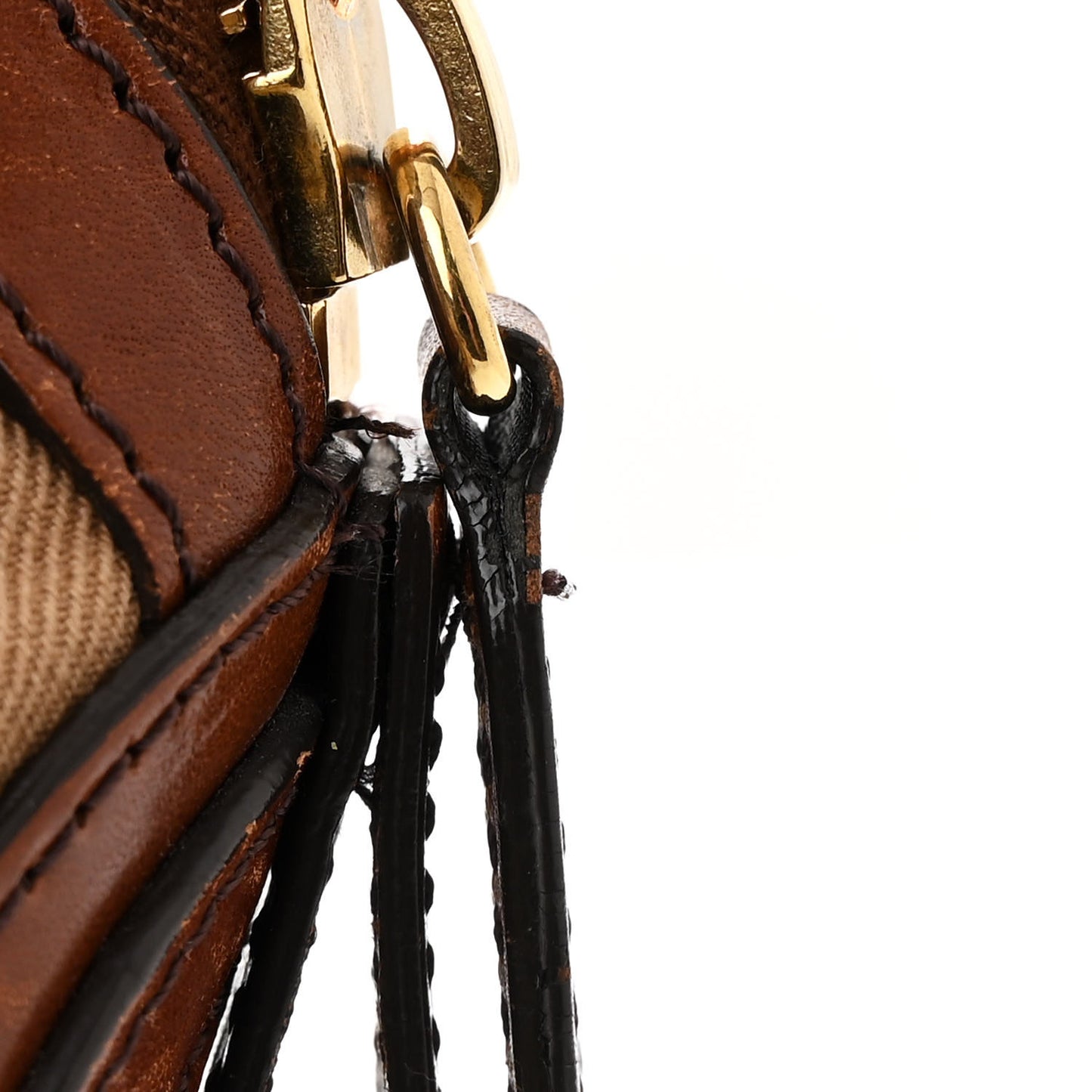 Bridle Calfskin House Check Medium Orchard Bowling Bag Dark Tan