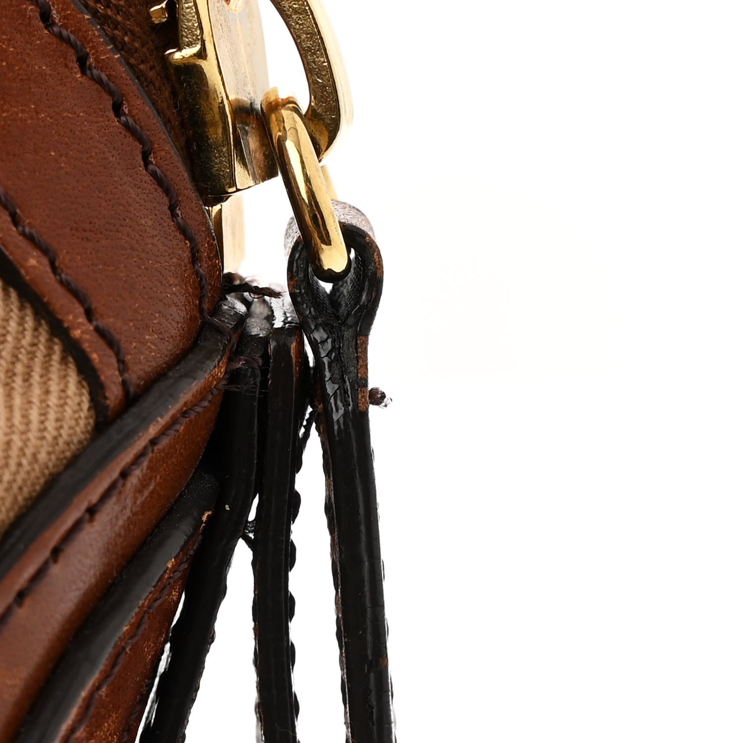 Burberry Bridle Calfskin House Check Medium Orchard Bowling Bag Dark Tan 13 of 13