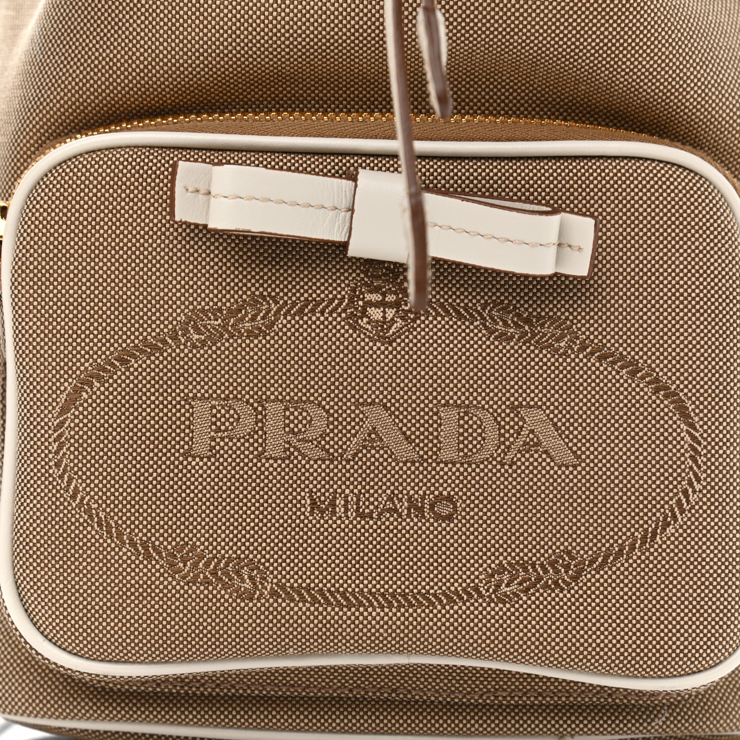 Prada Jacquard Logo Mini Bucket Crossbody Bag Corda Talco 9 of 11