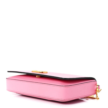 Valentino Garavani Grainy Calfskin Vlogo Pouch With Chain Candy Rose 8 of 10