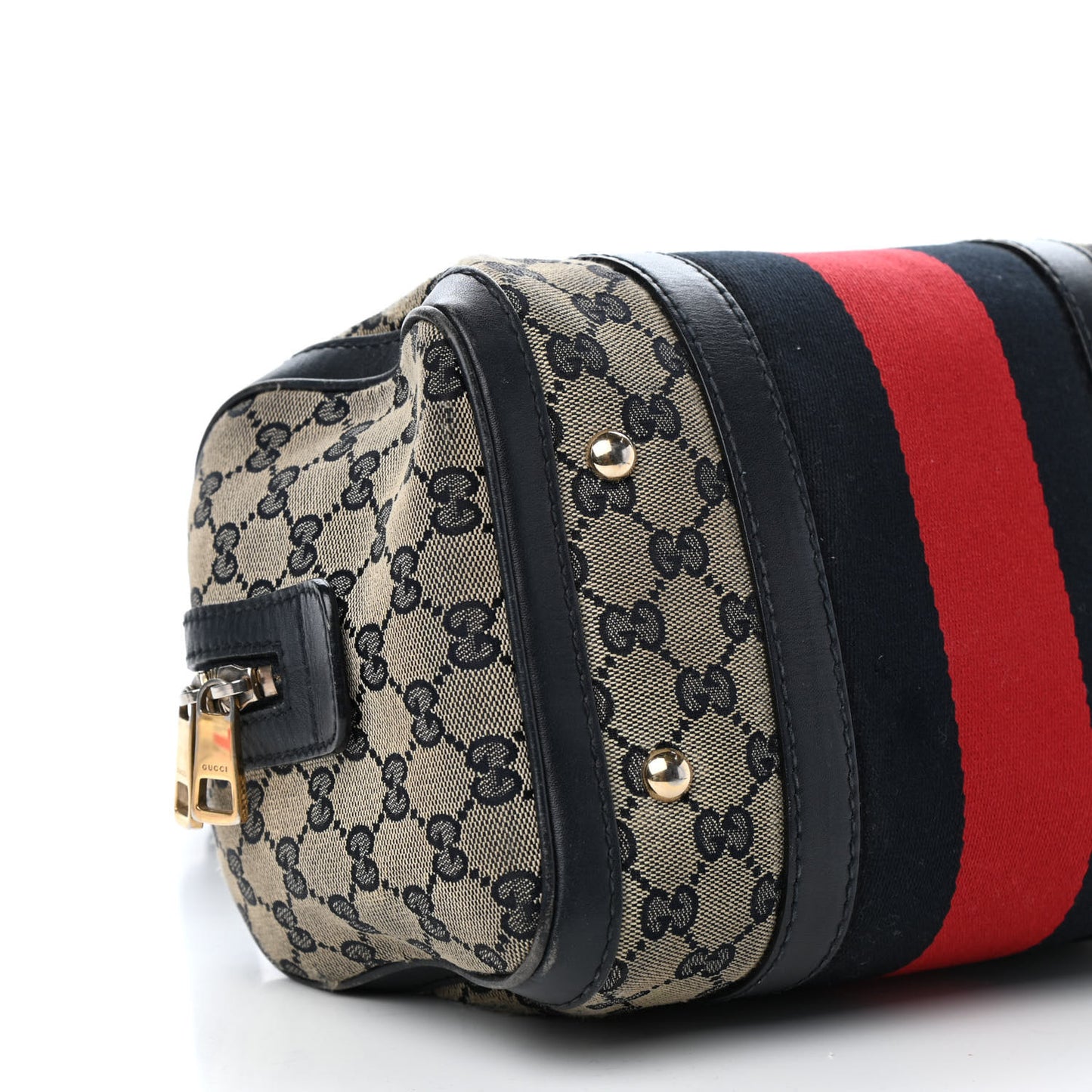 Monogram Vintage Web Small Boston Navy