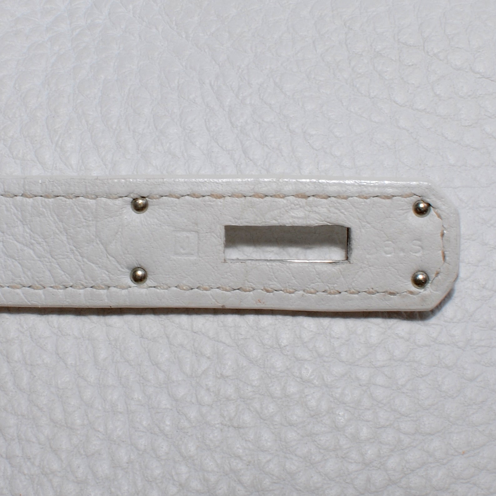 Hermes Taurillon Clemence Birkin 35 White 6 of 11