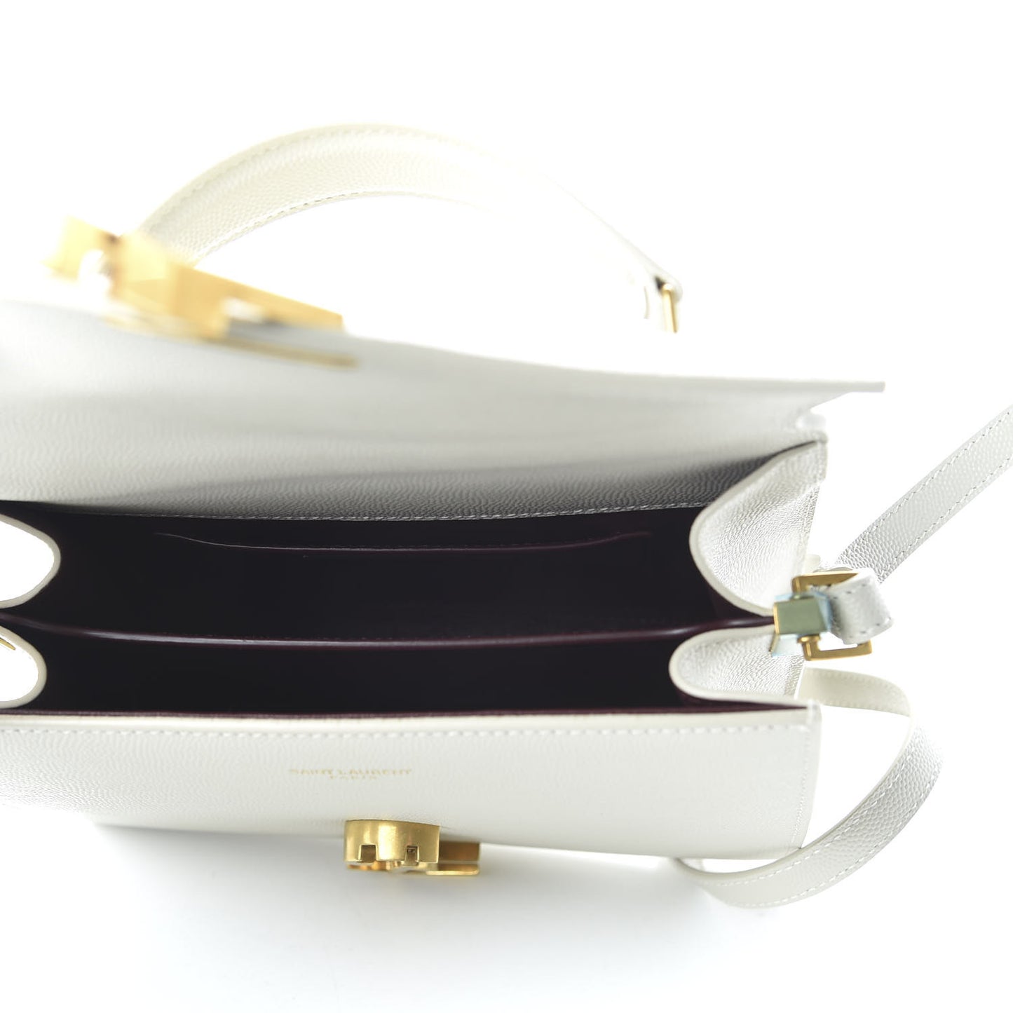 Grain de Poudre Mini Classic Monogram Cassandra Top Handle Crema Soft Rouge Legion