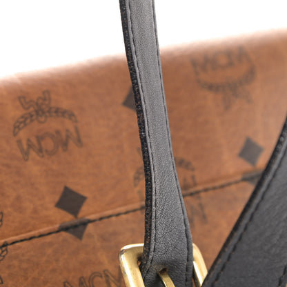 MCM Visetos Crossbody Flap Messenger Cognac 5 of 6