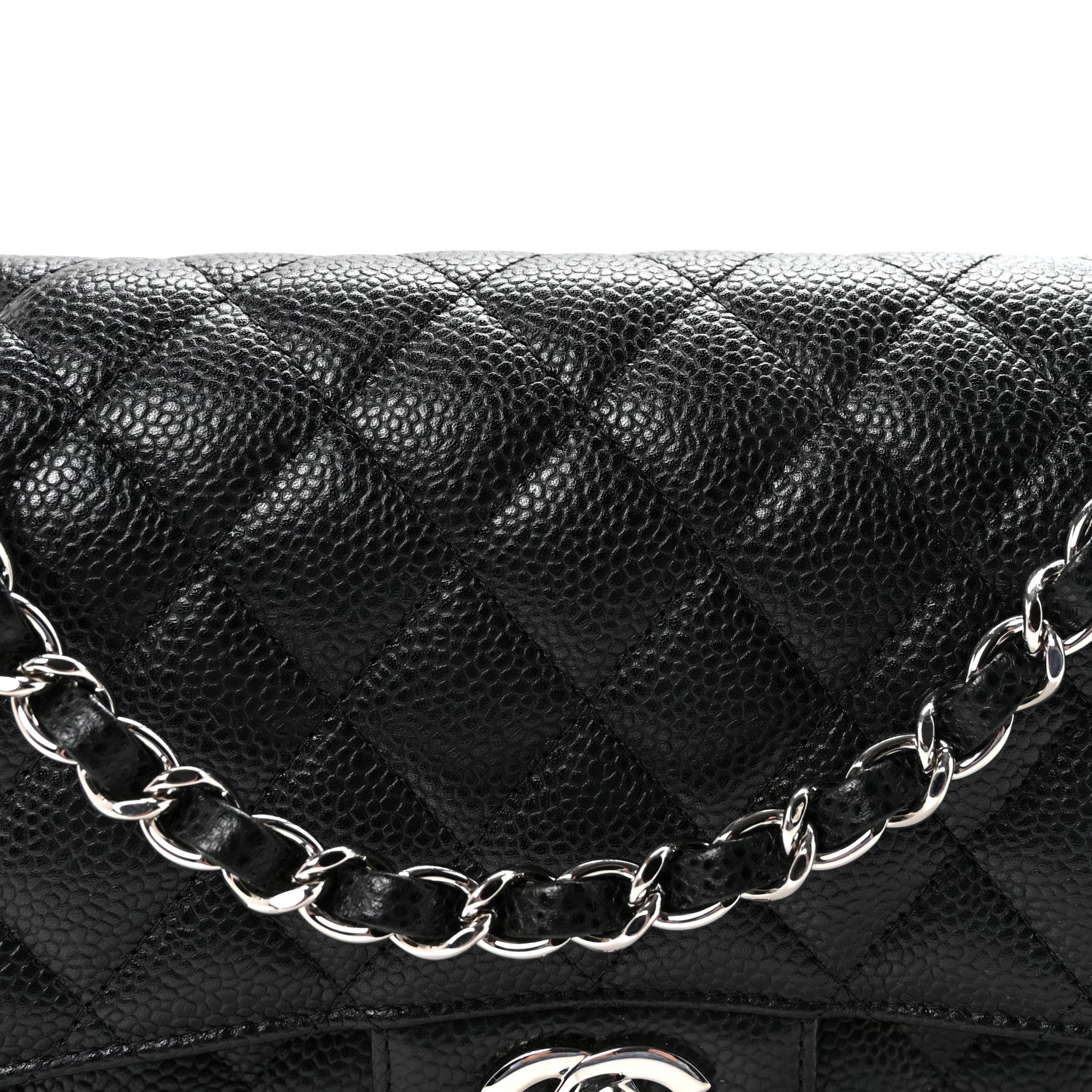 Chanel Caviar Quilted Medium Double Flap Black 8 of 11