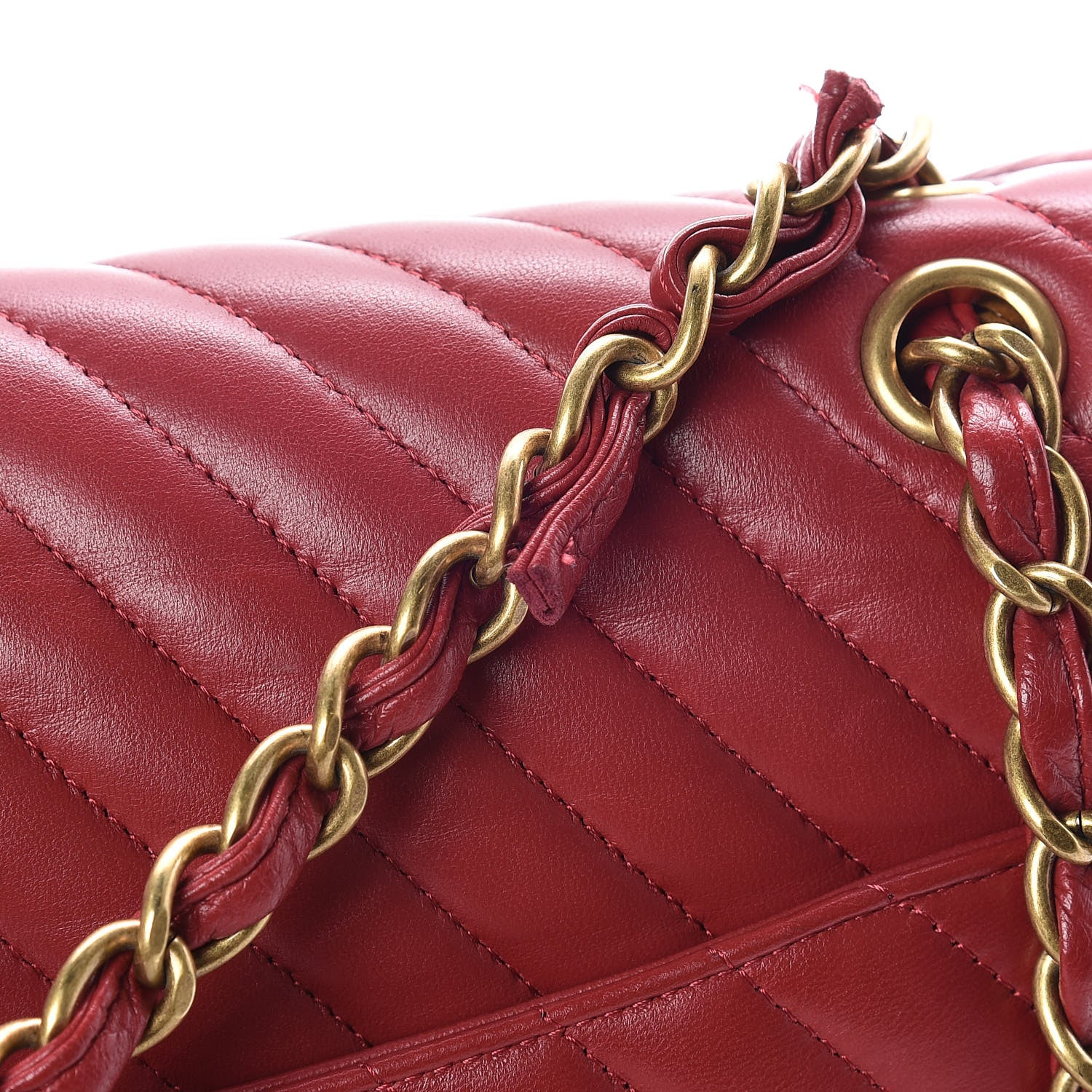 Chanel Lambskin Chevron Quilted Maxi Double Flap Red 23 of 26