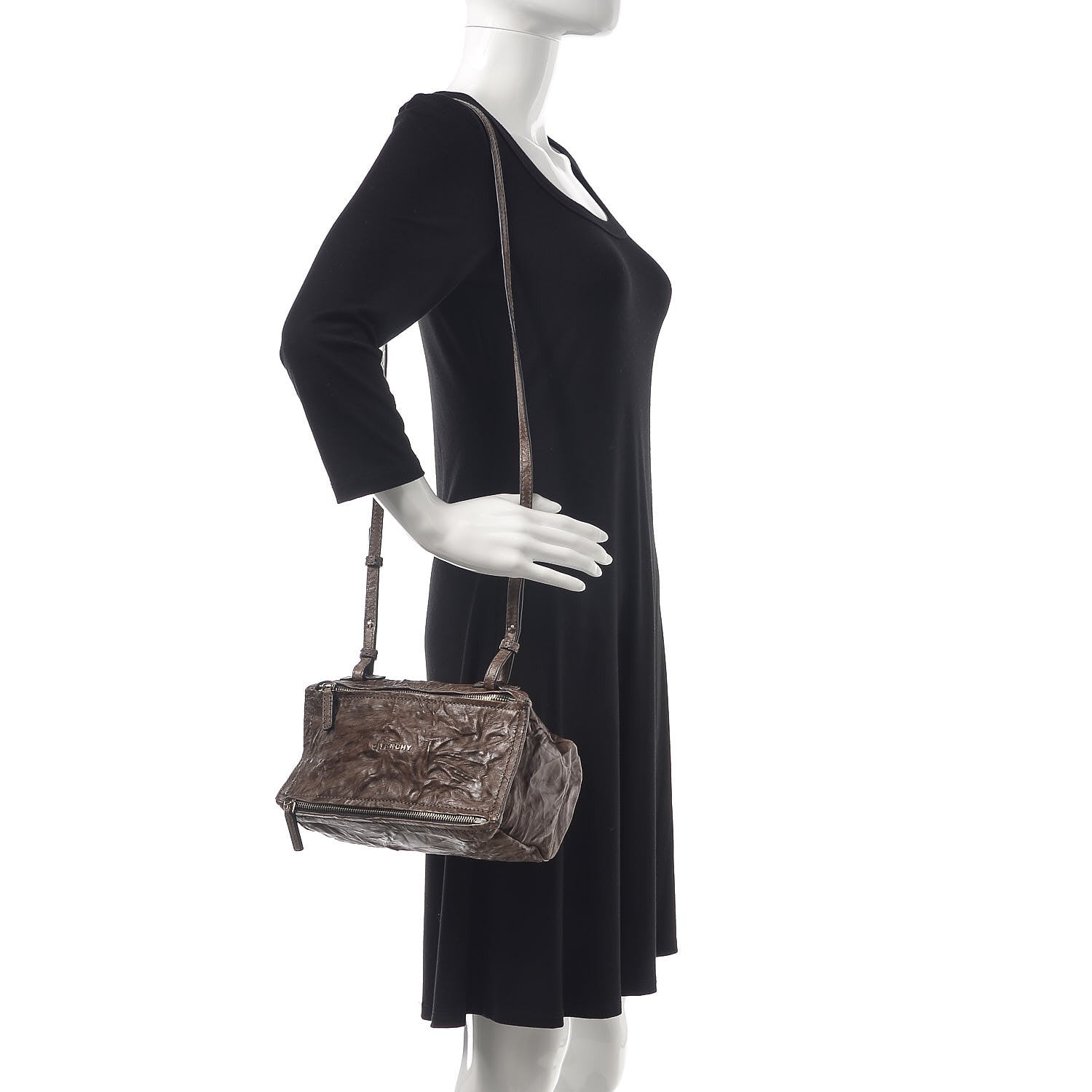 Givenchy Tumbled Sheepskin Mini Pandora Charcoal 2 of 8
