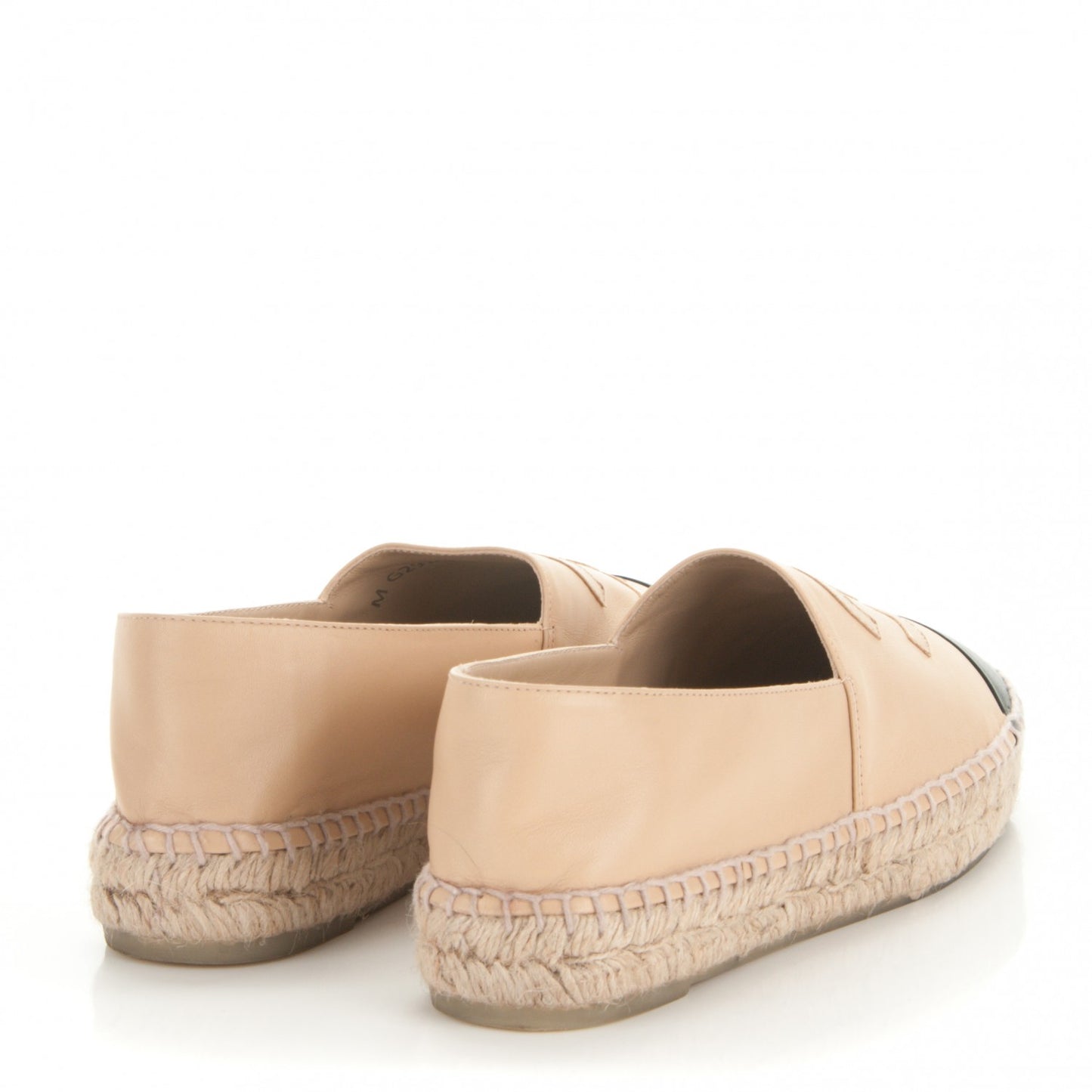 Lambskin CC Espadrilles 37 Beige Black