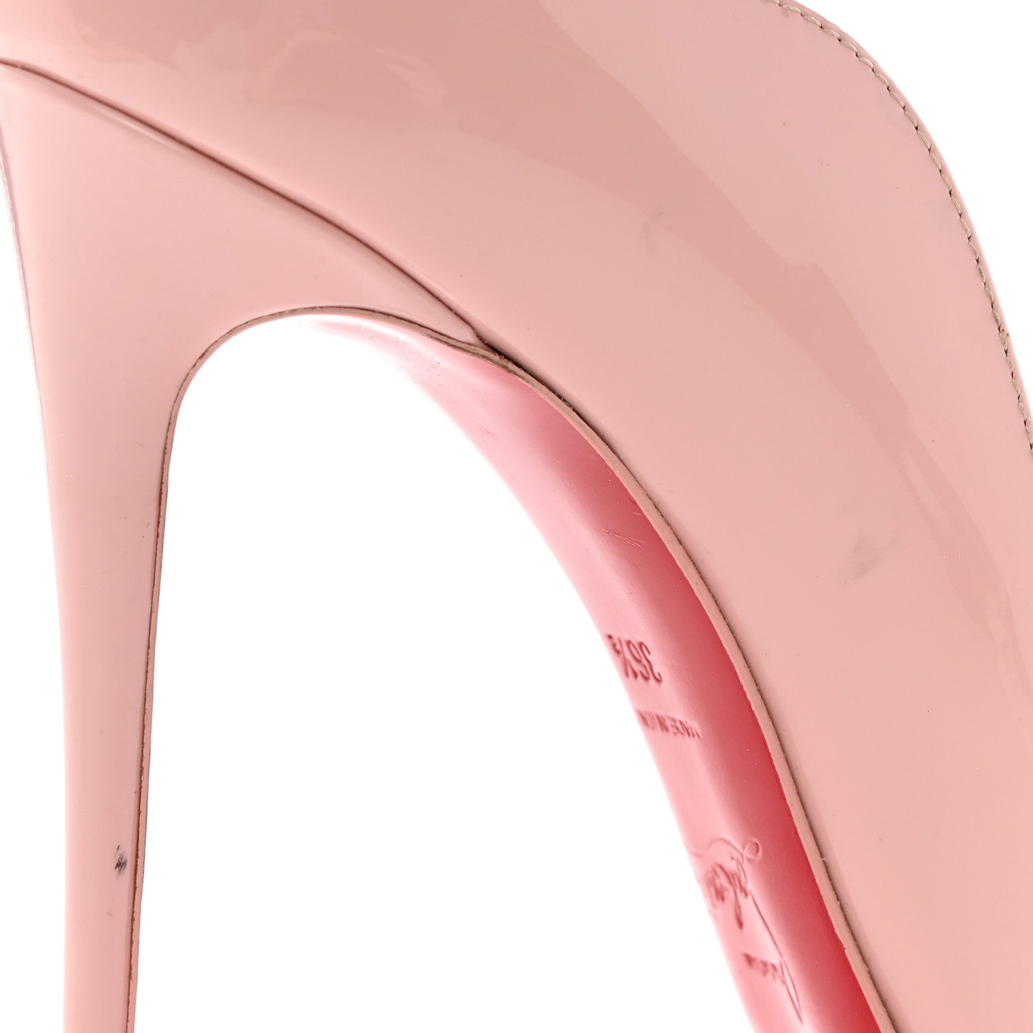 Christian Louboutin Patent Hot Chick 100 Pumps 36.5 Rosy 10 of 12