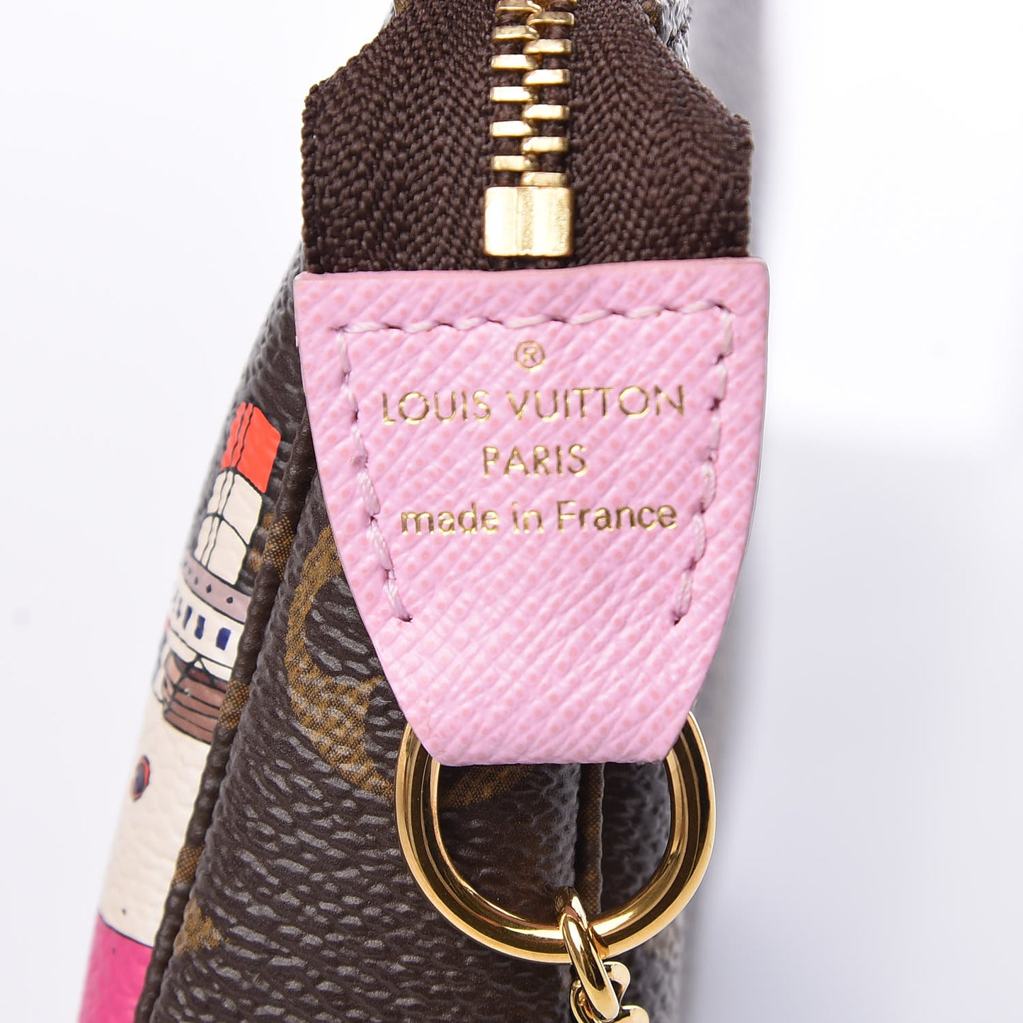 Monogram 2016 Christmas Animation Mini Pochette Accessories Rose Ballerine
