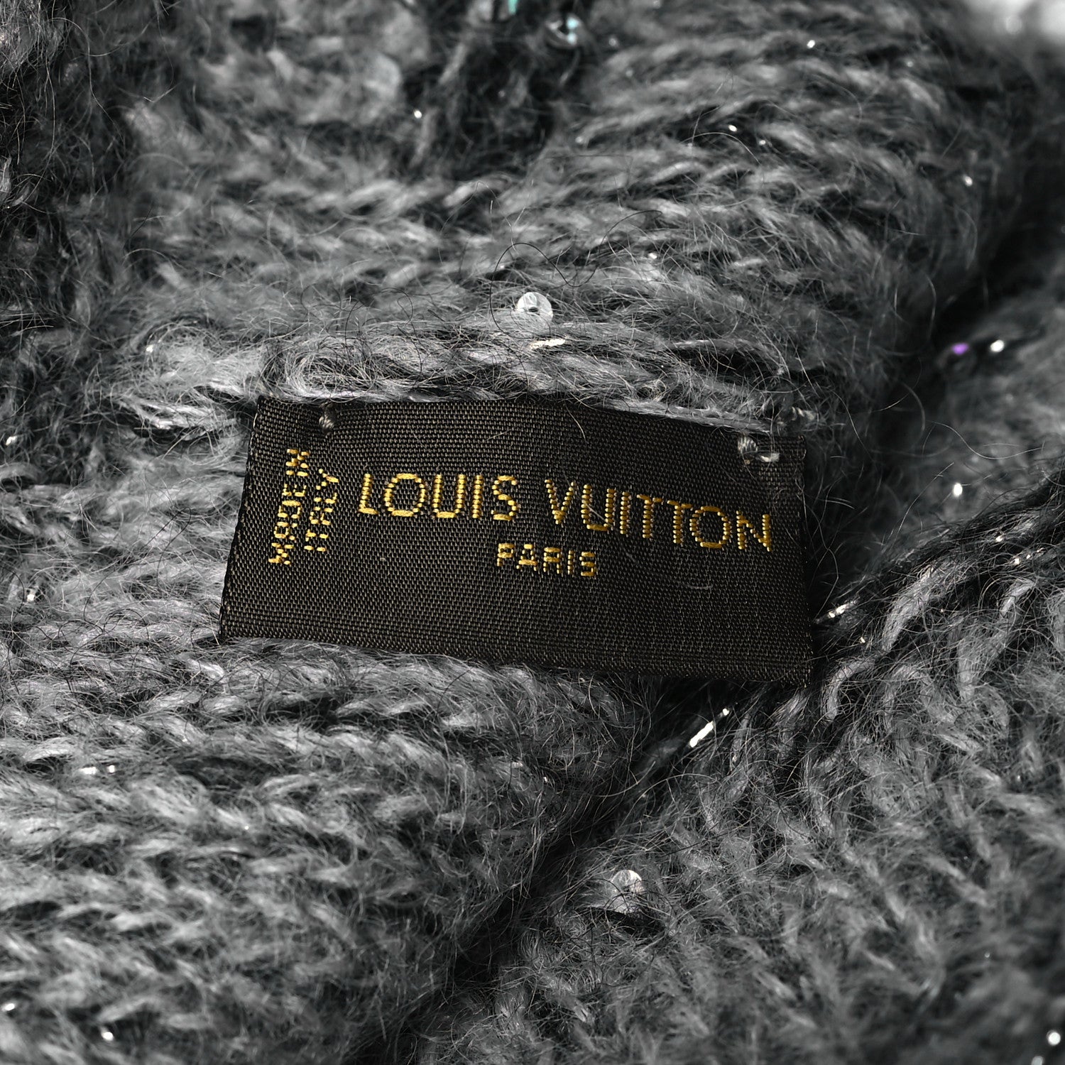 Louis Vuitton Monogram Glitter Sunset Beanie Hat Grey 3 of 3