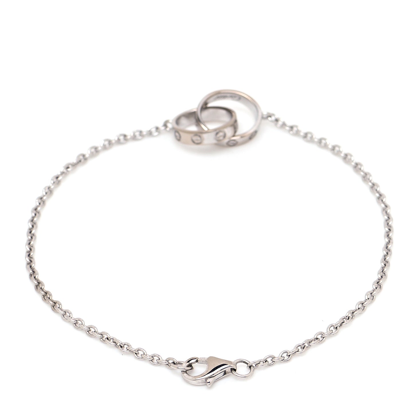 18K White Gold Interlocking LOVE Bracelet