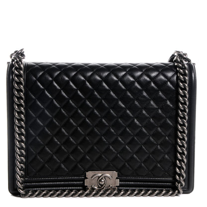 Chanel Calfskin Quilted Large Boy Flap Black 1 of 10