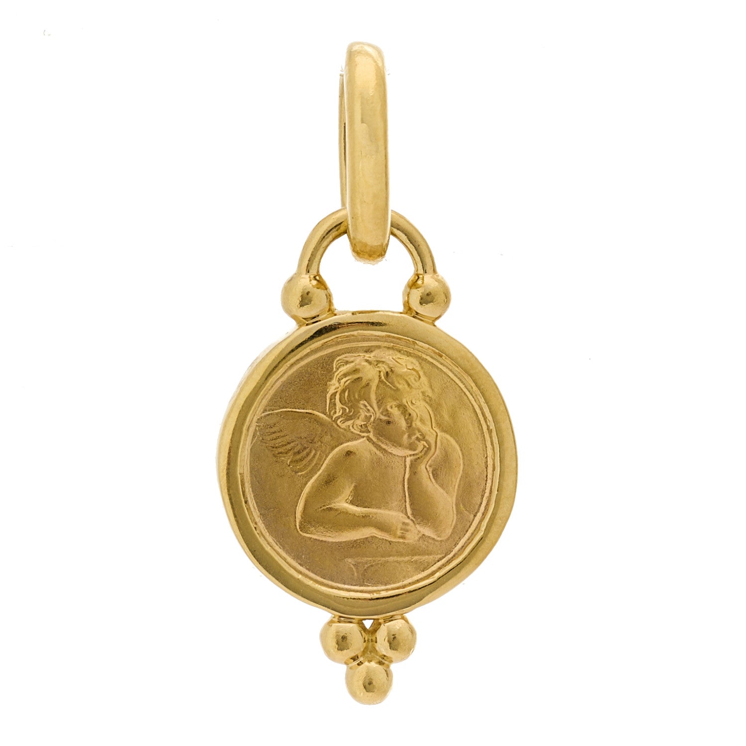 Temple St. Clair 18K Yellow Gold Small Angel Pendant 1 of 3