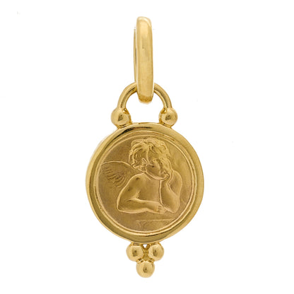 Temple St. Clair 18K Yellow Gold Small Angel Pendant 1 of 3