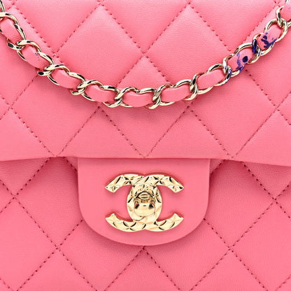 Chanel Lambskin Quilted CC Pocket Clutch With Chain Pink 9 of 19