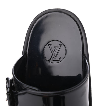 Louis Vuitton Monogram Sunbath Flat Mule Sandals 38 Black 6 of 14