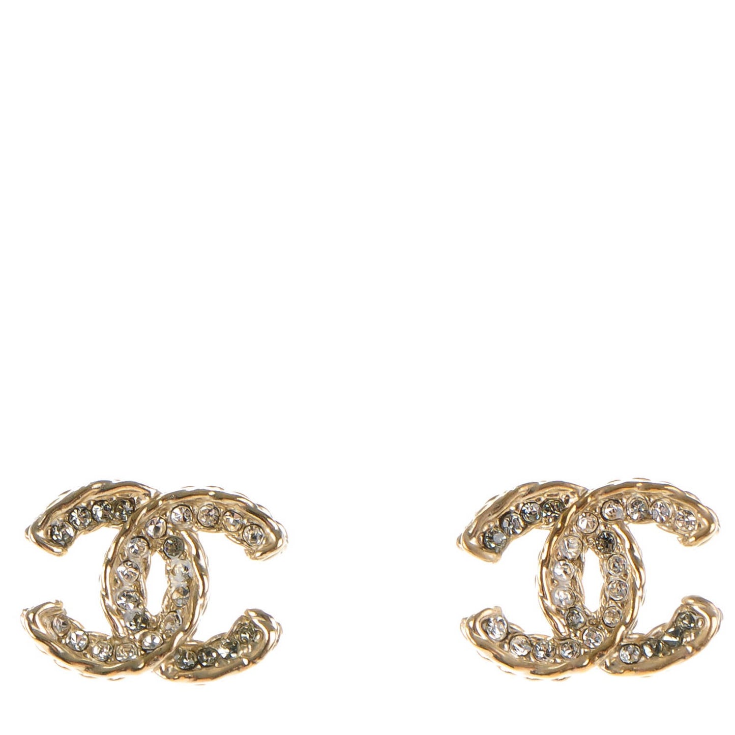 Crystal CC Earrings Gold