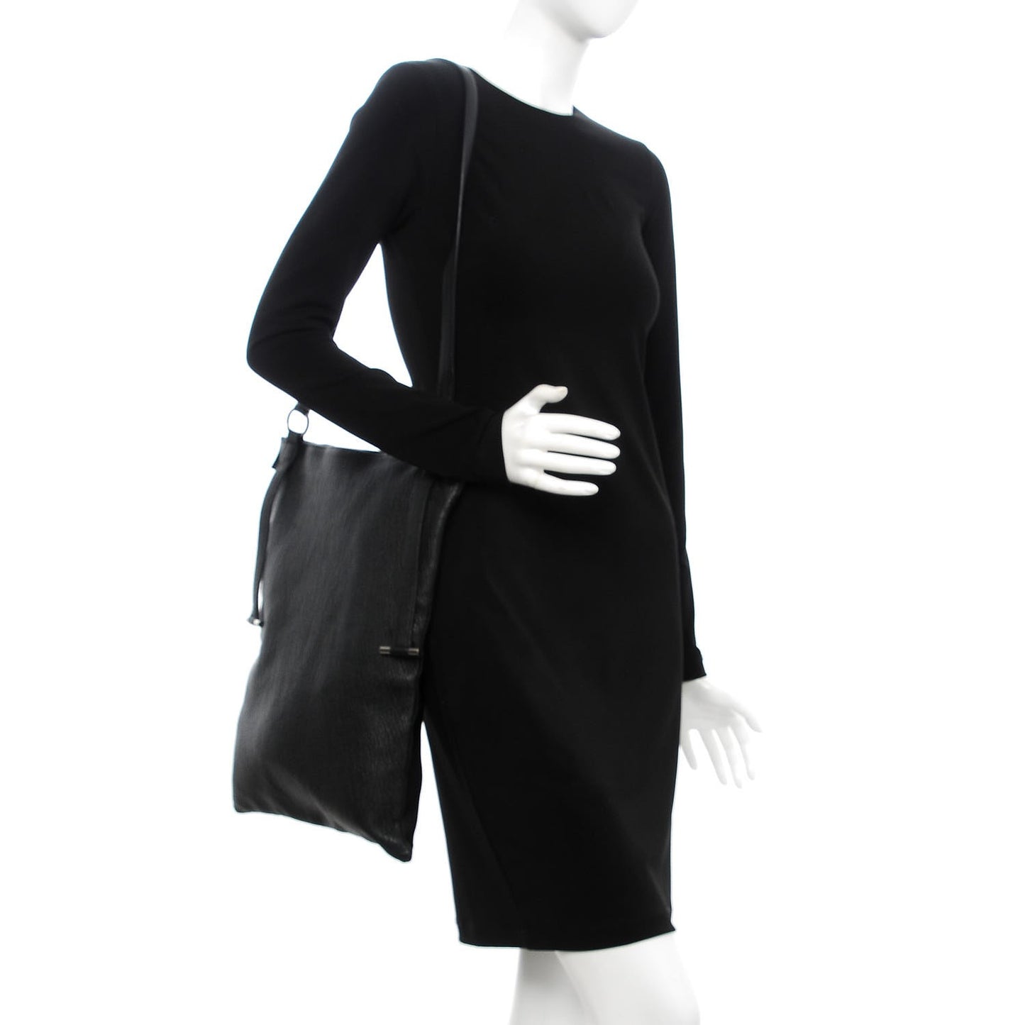 Chevre De Coromandel Shoulder Bag Black